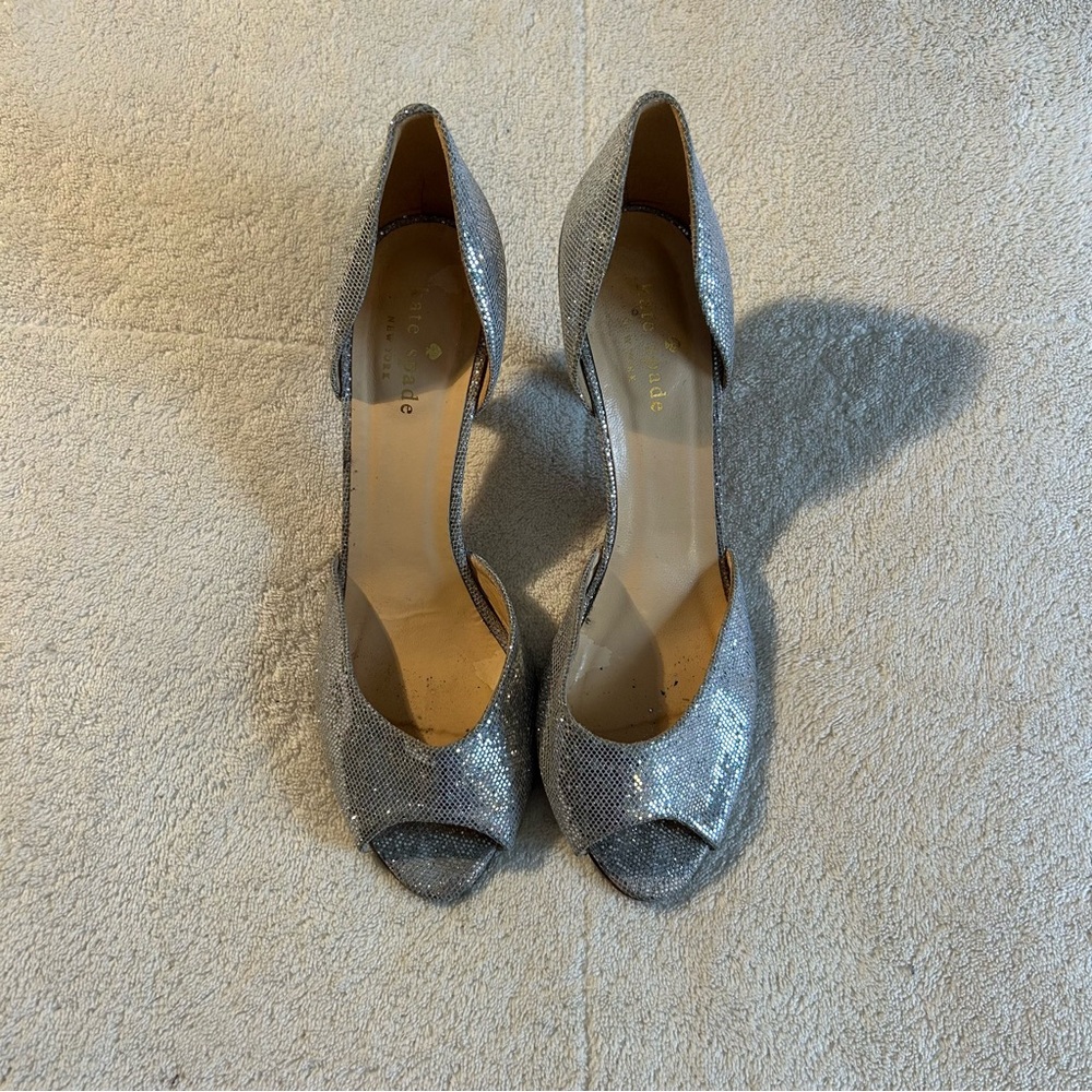 Silver Sparkly Kate Spade Heels